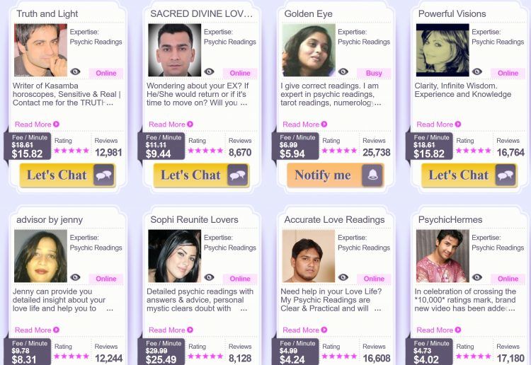 directory of psychic readers